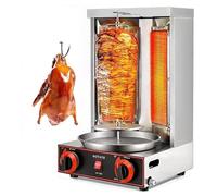 Asador Vertical Comercial Para Shawarma, Máquina Para Kebab Y Döner | Asador De Gyro A Gas, Control De Temperatura De 50-350 °C, Para Comida Callejera Y Restaurantes,A