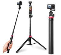 Asaiy Trípode para selfie, trípode portátil, accesorios para héroe, mango extensible de 200 cm, trípode ligero para selfies, grabación de video, viajes