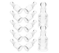 ASAKKURA 12 Botellas de Agua para Bautizo Cristiano de 50 Ml, Recipiente de Vidrio Transparente con Diseño de Columna Romana, Set de 12 Piezas Adecuado para Rituales Religiosos y Regalos