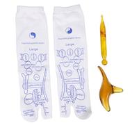 ASAKKURA 1juego Calcetines De Masaje Acupresión Para Pies Con Varilla De Masaje Calcetines Reflexología De Alta Elasticidad Para Relajación Casa Oficina y Viajes