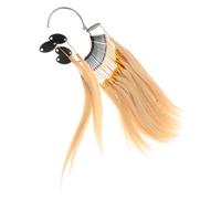 ASAKKURA 1juego Mechas De Cabello Real Para Práctica De Coloración Con Anillos De Muestras De Color Para Estilistas y Estudiantes De Peluquería Herramienta y Suave Para Técnicas De