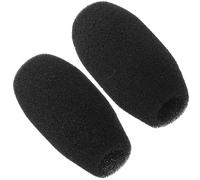 ASAKKURA 2 Fundas de Esponja Negras para Micrófono de Solapa y Conferencia, Cómodas y Resistentes a Deformaciones, Ideales para Enseñanza y Discursos