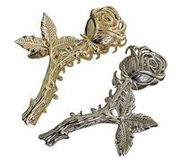 ASAKKURA 2piezas Clips De Cabello De Metal Forma De Rosa De Accesorios Para Mujeres Cabello Grueso Decorativas Resistentes y Elegantes Para Diversas Ocasiones