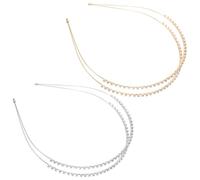 ASAKKURA 2piezas Diadema De Novia Doble Capa Rhinestones Brillantes Para Bodas Accesorios Elegantes Para Mujeres y Princesas