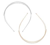 ASAKKURA 2piezas Diademas De Agua De Doble Capa Brillantes Accesorios De Cabello Elegantes Para Bodas Coronas De Princesa Para Mujeres Para Novias y Fiestas