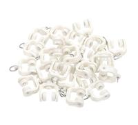 ASAKKURA 50 Piezas Poleas de Riel para Cortinas, Rodillos Silenciosos Flexibles de Plástico, Ruedas de Cortina Duraderas para Rieles Curvos, Accesorios Ventanas