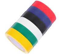 ASAKKURA 6 Rollos de Cinta Aislante Eléctrica de Pvc para Cables y Tuberías Alta Resistencia Térmica y Fácil Corte para Uso en Interiores