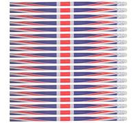 ASAKKURA 60 Lápices de Madera Bandera de Inglaterra, Borrador Incluido, Diseño Colorido para Oficina, Escuela y Fiestas, Lápices Pequeños para Dibujo y Escritura, Pack Multiusos