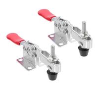 ASAKKURA Abrazaderas Metálicas de Palanca Rápida Gh 201-b, 2 Piezas, Galvanizadas Cabezal de Goma Ajustable, para Herramientas Manuales y Sujeción en Carpintería, Soldadura y Bricolaje