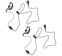 ASAKKURA Auriculares Intercomunicador Tipo Orejera, Cable Grueso K, 2 Unidades, Compatible Radios Bidireccionales, Micrófono Pulsar para Hablar, Uso Profesional y Seguridad