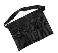 ASAKKURA Bolsa Riñonera para Brochas de Maquillaje Profesional, Organizador de Brochas de Maquillaje de PU Negro, 32 Compartimentos, Bolsa Bandolera Portátil para Uso en Cine, Fotografía