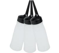 ASAKKURA Botellas Aplicadoras para Tinte de Cabello 3 Unidades Pequeñas de Pp Boquilla Estrecha, Recipiente Medidor Exprimible para Salón, para Colorante, Acondicionador y Champú, Uso
