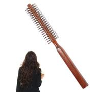 ASAKKURA Cepillo de Madera Pequeño para Peinar y Secar el Cabello Rizado, Cepillo de Rodillo Ergonómico Cerdas Espaciadas para Volumen y Estilo Cómodo en Belleza y Cuidado Personal