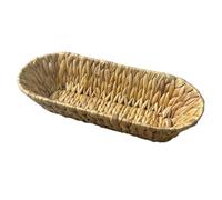 ASAKKURA Cesta Tejida de Higo de Paja Rústica para Frutas, Organizador de Almacenamiento Hogar, Bandeja Decorativa Artesanal, Color Natural, Adecuado para Cocina y Salón