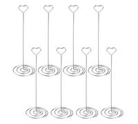 ASAKKURA Clips de Fotos Forma de Corazón 6 Unidades, Portanúmeros de Mesa y Soporte para Tarjetas, Metálico para Bodas y Fiestas, Accesorio de Escritorio Funcional y Decorativo