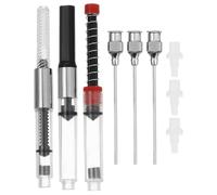 ASAKKURA Convertidor de Pistón para Pluma Estilográfica 3 Piezas, Absorbente de Tinta Compatible Boquillas 3,4 Mm y 2,6 Mm, Colores Rojo, Negro Plateado y Plata, Ayuda para Entintar Plumas