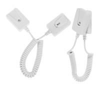ASAKKURA Correa de Control Remoto Antipérdida 2 Unidades Cable de Seguridad en Espiral, Gancho Adhesivo Cuadrado Autoadhesivo sin Perforar, Soporte para Mando TV y DVD