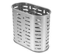 ASAKKURA Cubo de Acero Inoxidable 304 para Almacenar Cubiertos, Utensilios y Palillos, Contenedor Versátil Diseño Plano, Drenaje Integrado para Cocina y Restaurante, Organizador de Menaje