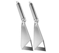 ASAKKURA Cuchillos para Decorar Frutas 2 Piezas Acero Inoxidable Cuchillo Triángulo para Tallado de Alimentos Cortador de Frutas y Verduras para Cocina y Restaurante