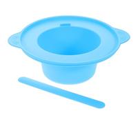 ASAKKURA Cuenco Mezclador de Silicona de 500 Ml Resistente al Calor para Mascarillas Faciales, Kit Varilla Agitadora Azul para Accesorios de Belleza y Tratamientos Faciales en Reutilizable