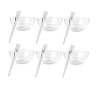 ASAKKURA Cuenco para Mascarillas Facial Transparente 7.2 Cm y Cepillo para Mascarilla de Barro 12 Piezas Portátil para Uso en Hogar y Viajes
