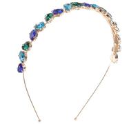 ASAKKURA Diadema Elegante Cabello Cristales de Imitación en Azul, Diseño de Aleación y Vidrio Fina Elaboración para Fiestas y Compromisos