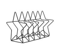 ASAKKURA Estantería Metálica para Libros Forma de Estrella Negra, Práctica y Única para Escritorio Hogar, Mantiene el Orden y Decora Espacios Interiores