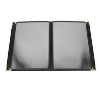 ASAKKURA Funda Protectora para Carpeta de Recetas Cubierta de Pvc Transparente, Fácil de Limpiar, 4 Páginas y 8 Vistas, Adecuado para Bares y Otros Locales