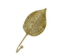 ASAKKURA Gancho de Pared de Hierro Elegante Estilo Nórdico Forma de Hoja Diseño Delicado y Funcional para Colgar Bolsas y Sombreros Hogar