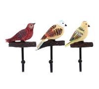 ASAKKURA Ganchos de Pared Decorativos para Colgar 3 Piezas Diseño de Pájaro Multicolor, Colgador para Llaves, Abrigos y Toallas, Perchero Creativo para Habitación, Baño y Entrada