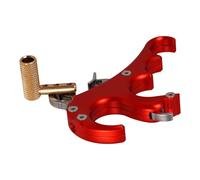 ASAKKURA Herramienta de Metal para Tiro al Aire Libre, Separador de Cuatro Dedos Rojo, Accesorio Práctico y Entrenamiento, Diseño Compacto y Duradero, Cruceta para Compuesto