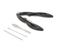 ASAKKURA Juego de Herramientas para Mariscos en Acero Inoxidable, Set Desmontable de 1 Pieza en Negro, Incluye Tenedores y Pinzas para Cangrejo, Utensilios Profesionales para Cocina