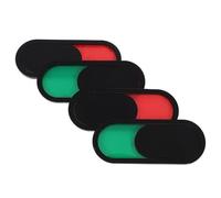 ASAKKURA Letrero de Puerta Deslizante 4 Piezas 10x4 Cm Negro sin Texto, Indicador de Privacidad Práctico para Oficina, Baño y Sala de Reuniones, Señal de Ocupado y Vacío Fácil de Usar