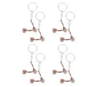 ASAKKURA Llaveros de Scooter Vintage 8 Piezas en Aleación de Zinc Color Rojo Cobre, Colgantes Compactos y Resistentes para Llavero, Mochila y Decoración de Coche, Accesorios