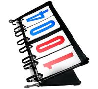 ASAKKURA Marcador Deportivo de Mesa Giratorio de 4 Dígitos, Placa Metálica y PVC, Multifuncional para Baloncesto, Fútbol y Voleibol, Accesorios Deportivos Portátiles para Partido