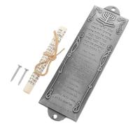ASAKKURA Mezuzá de Puerta Judaica con Pergamino, Placa Metálica Antigua en Color Plateado, Decoración Religiosa para Entrada del Hogar, Protección Espiritual y Patrimonio Cultural,