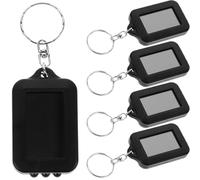 ASAKKURA Mini Linterna LED de Llavero Solar Portátil 5 Piezas, Luz Recargable Panel Solar para Camping, Senderismo y Emergencias, Linterna Compacta y Práctica Luz Potente