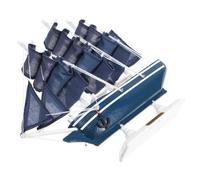 ASAKKURA Modelo de Barco de Madera Vintage 24 Cm, Decoración Náutica para Hogar y Oficina, Adorno de Vela Detalles Aleatorios, Adecuado para Sala, Escritorio y Bar Estilo Estilo Aleatorio