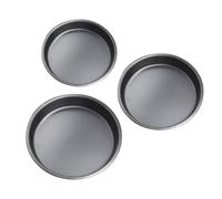 ASAKKURA Molde Redondo para Hornear Pizza de Acero al Carbono Antiadherente 3 Piezas Diseño Rizado Adecuado para Hornear Verduras y Repostería Salada