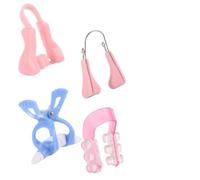 ASAKKURA Moldeador Clip Puente Nasal Hacia de Silicona 4 Piezas para Afinar y Levantar Color Aleatorio Herramienta de Belleza para Mujeres