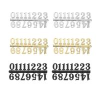 ASAKKURA Números de Reloj de Pared 15 Piezas DIY Números Arábigos y Romanos 2 Cm Colores Oro Plata Negro Accesorios para Reparación y Reemplazo de Relojes