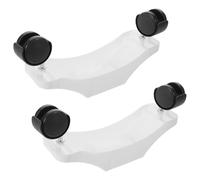 ASAKKURA Patas Ruedas Giratorias para Calentador Eléctrico, 2 Soportes Blancos, Base Robusta para Radiadores de Aceite, Uso en Calefacción Estacionaria Portátil