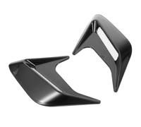ASAKKURA Pegatinas para Ventilación del Capó del Coche, Cubiertas Exteriores Negras en Par, Adhesivo Decorativo Lateral Tipo Branquia de Tiburón para Flujo de Aire, Accesorio Automotor