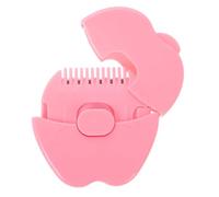 ASAKKURA Peine Cortapelos Manual para Ñiño en Forma de Manzana, Recortadora de Puntas Abiertas para Cabello Fino, Herramienta Ergonómica de Plástico Resistente, Color Rosa, Cuidado y Aseo
