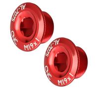 ASAKKURA Pernos de Tapa para Manivela de Bicicleta de Montaña, Aleación de Aluminio CNC, Rojo, 2 Piezas, Accesorios para Ciclismo, Tornillos de Fijación de Bielas, Resistentes a Polvo