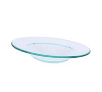 ASAKKURA Plato Calentador de Cera Aromática de Vidrio Transparente 10 Cm para Aceites Esenciales y Velas, Placa de Repuesto Reutilizable para Quemador de Fragancias en Hogar