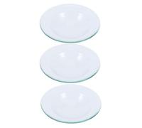 ASAKKURA Plato Calentador de Cera de Vidrio Resistente al Calor 10 Cm 3 Piezas para Lámpara de Aromaterapia y Difusor de Aceite Esencial Hogar