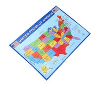 ASAKKURA Póster Educativo de Mapa Mural de América 50×35 Cm, 2 Unidades, Mapas para Aprendizaje Escolar y Decoración de Aulas, Material Resistente para Geografía y Estudios Sociales