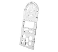 ASAKKURA Regla Geométrica Multifuncional Plantilla Versátil de Plástico para Dibujo Técnico y Medición para en Útiles Escolares