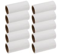 ASAKKURA Rodillo Quitapelusas Recambio 10 Piezas 600 Hojas Adhesivas para Mascotas, Papel Adhesivo para Eliminar Pelo de Gato y Perro, Limpieza Eficaz para Ropa y Alfombras, Blanco, 10 Cm